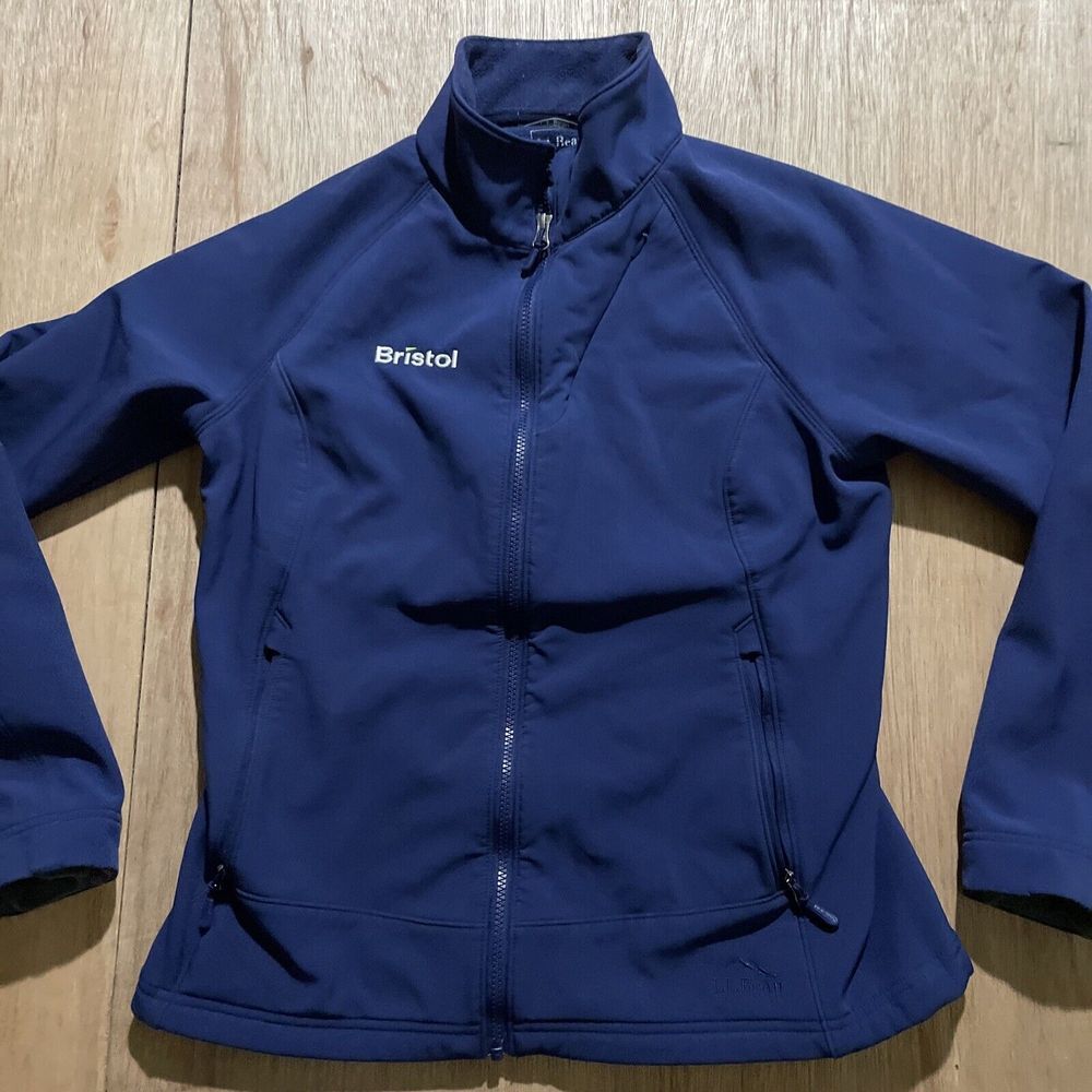 L.L.Bean‎ Waterproof Softshell Jacket Blue Full Zip Collared Ladies Med Reg